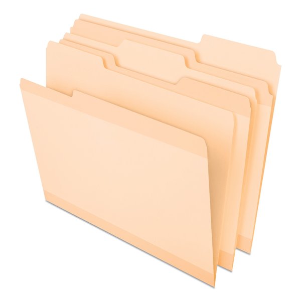Pendaflex Poly Reinforced File Folder, 1/3-Cut Tabs, Letter Size, Manila, PK24 86212